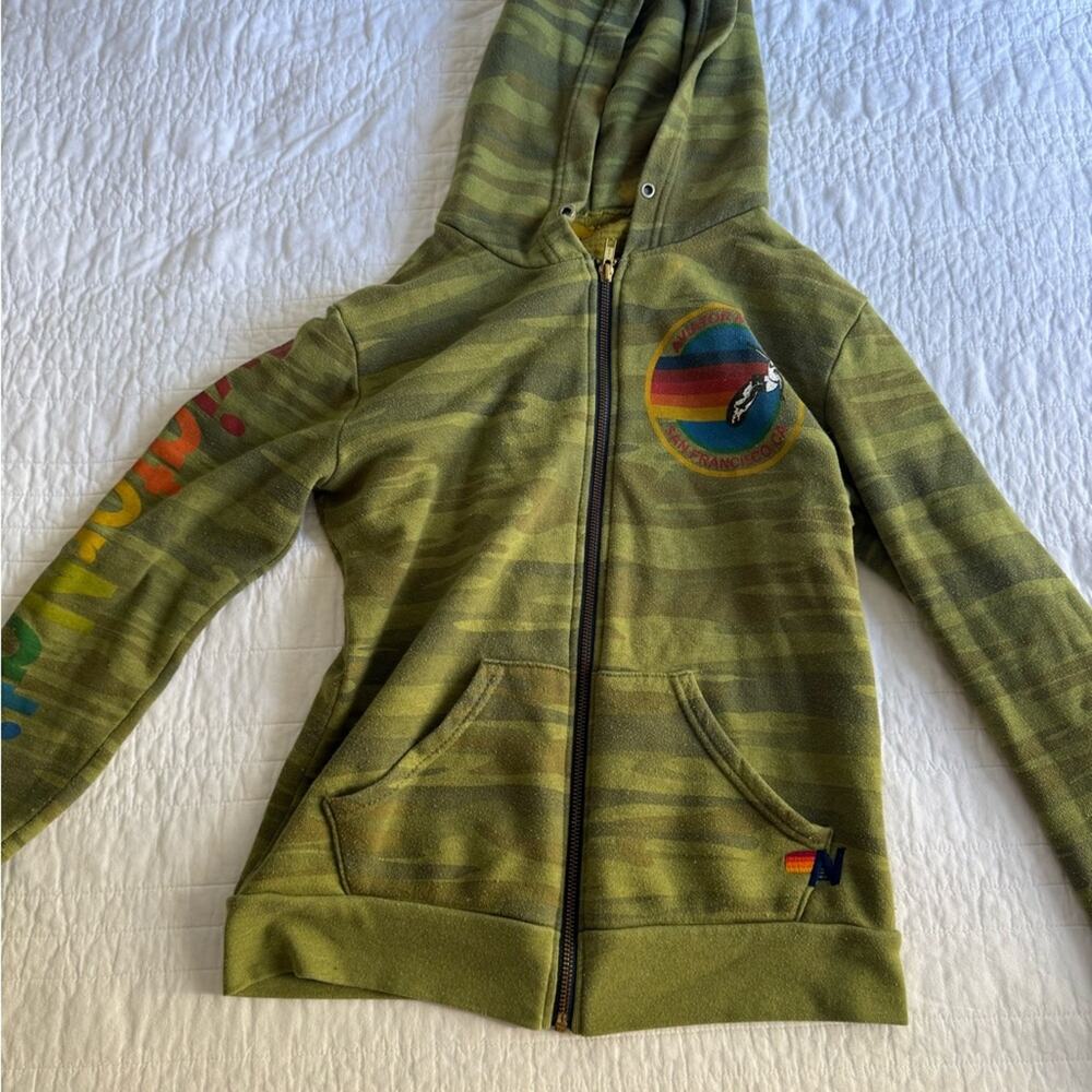 Aviator Nation Camo Striped Hoodie